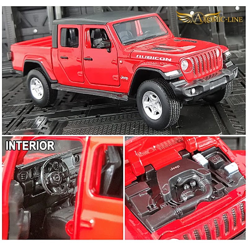 ジープ グラディエーター 1/32 ミニカー 全4色 ライト点灯 エンジン
