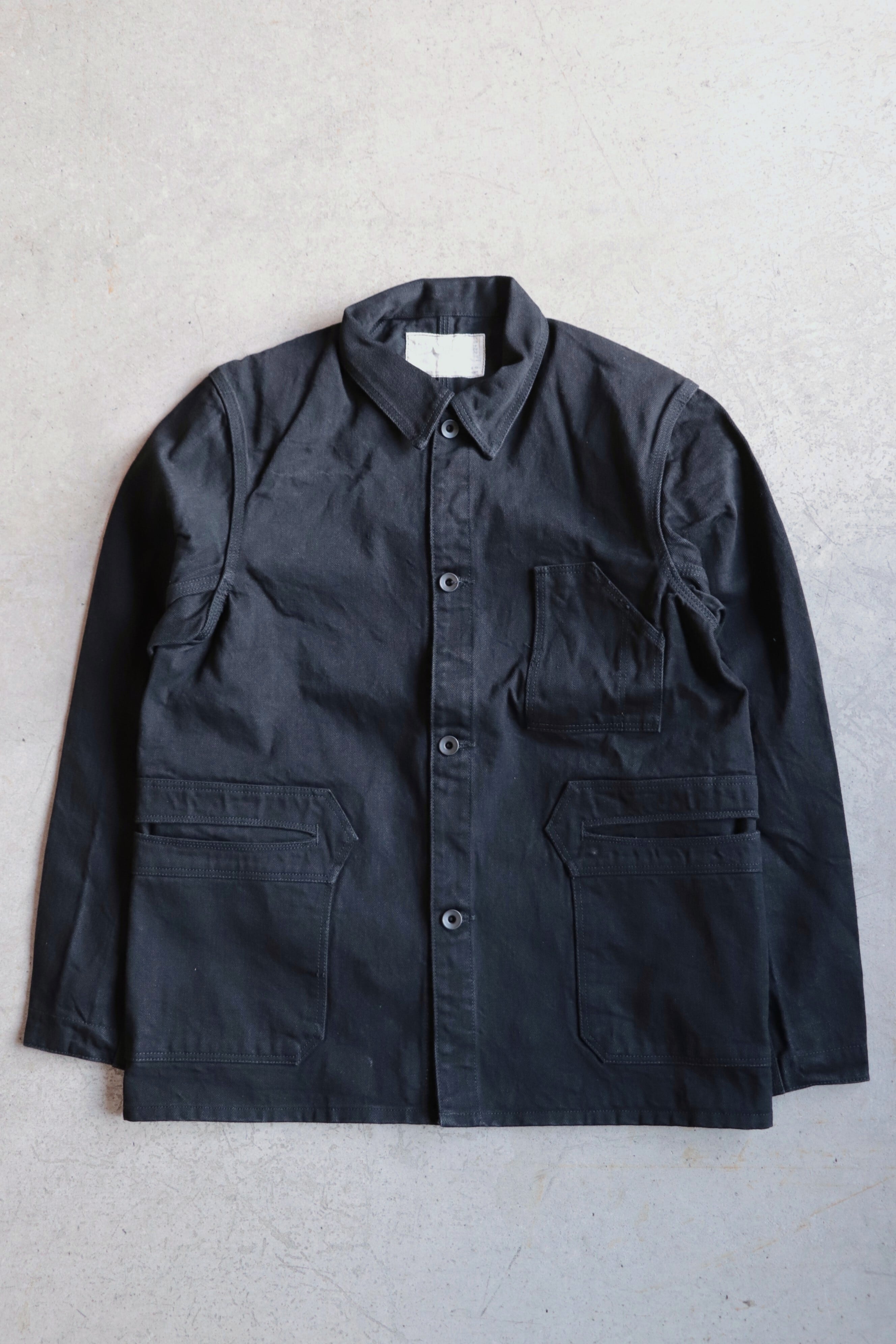 BLACK SIGN/ブラックサイン 15oz Black Denim Delta Jacket BSSJ-22402BLK