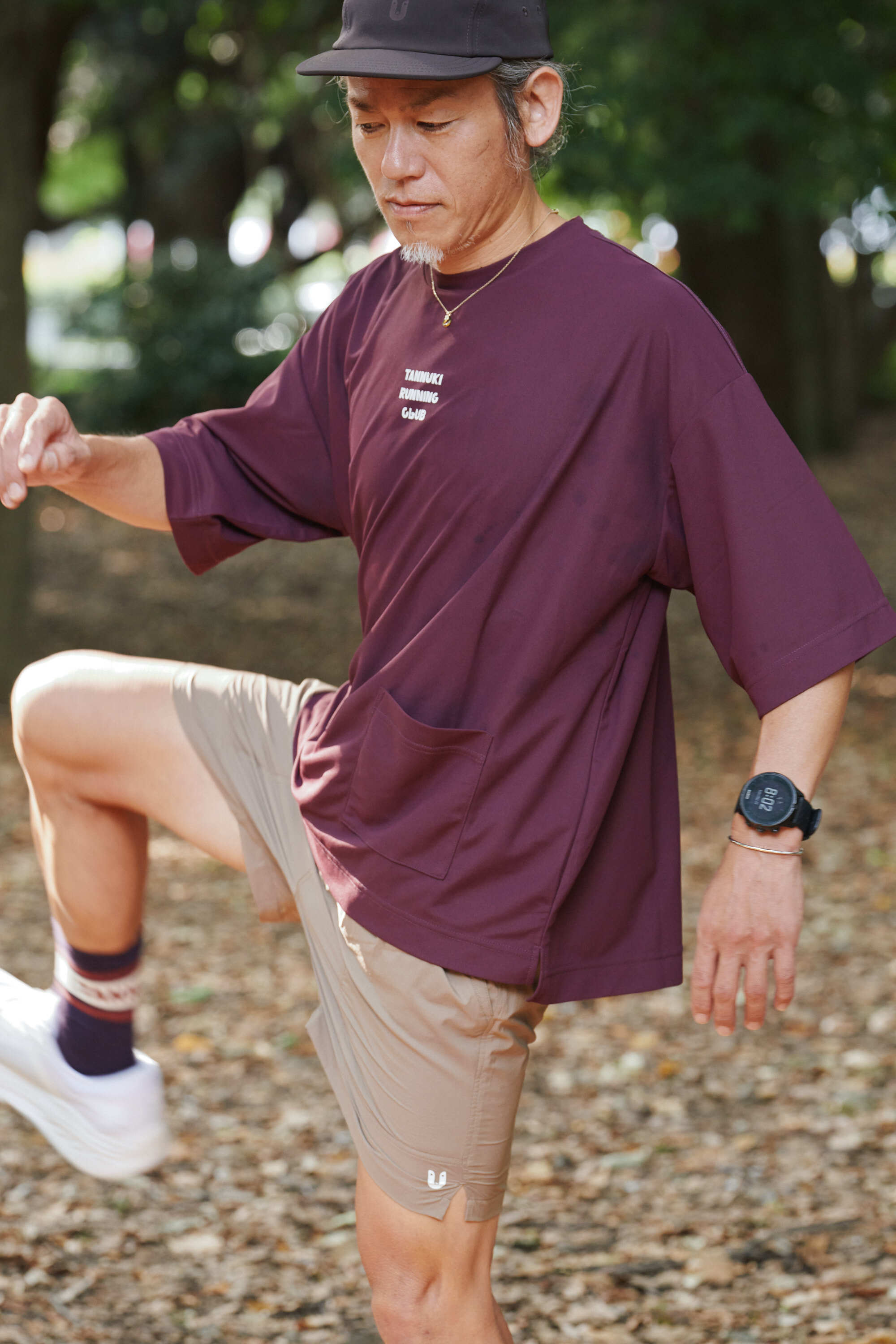 Sato Wind Short 2 : Color Blue Grey | TANNUKI Running Wear Shop
