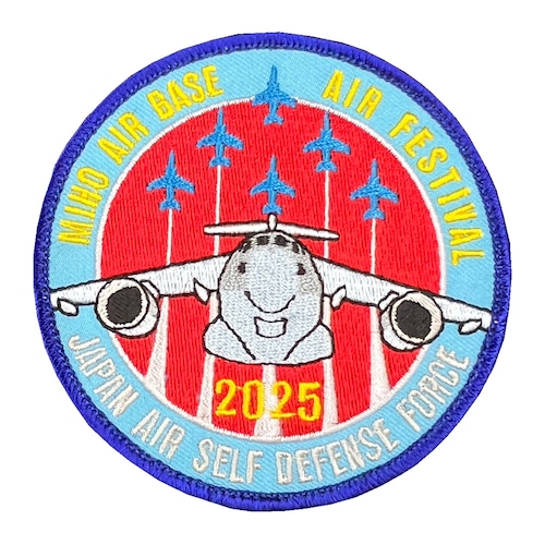 自衛隊グッズ  航空自衛隊  美保基地  2025 ワッペン パッチ  ベルクロ付き「燦吉 さんきち SANKICHI」
