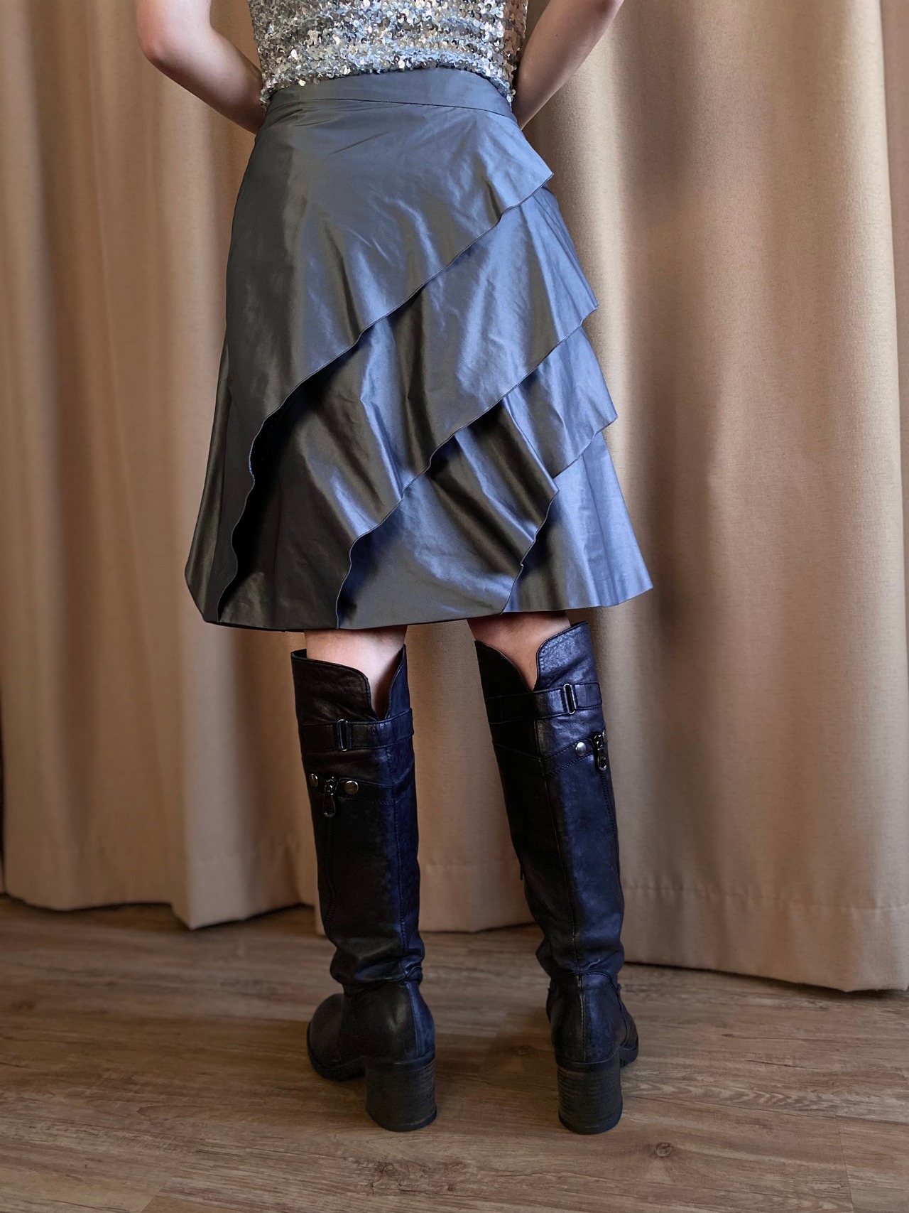 LANVIN COLLECTION rose design skirt-4300-8