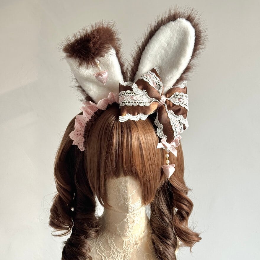 サブカル系 うさ耳カチューシャ ヘッドドレス(単品)