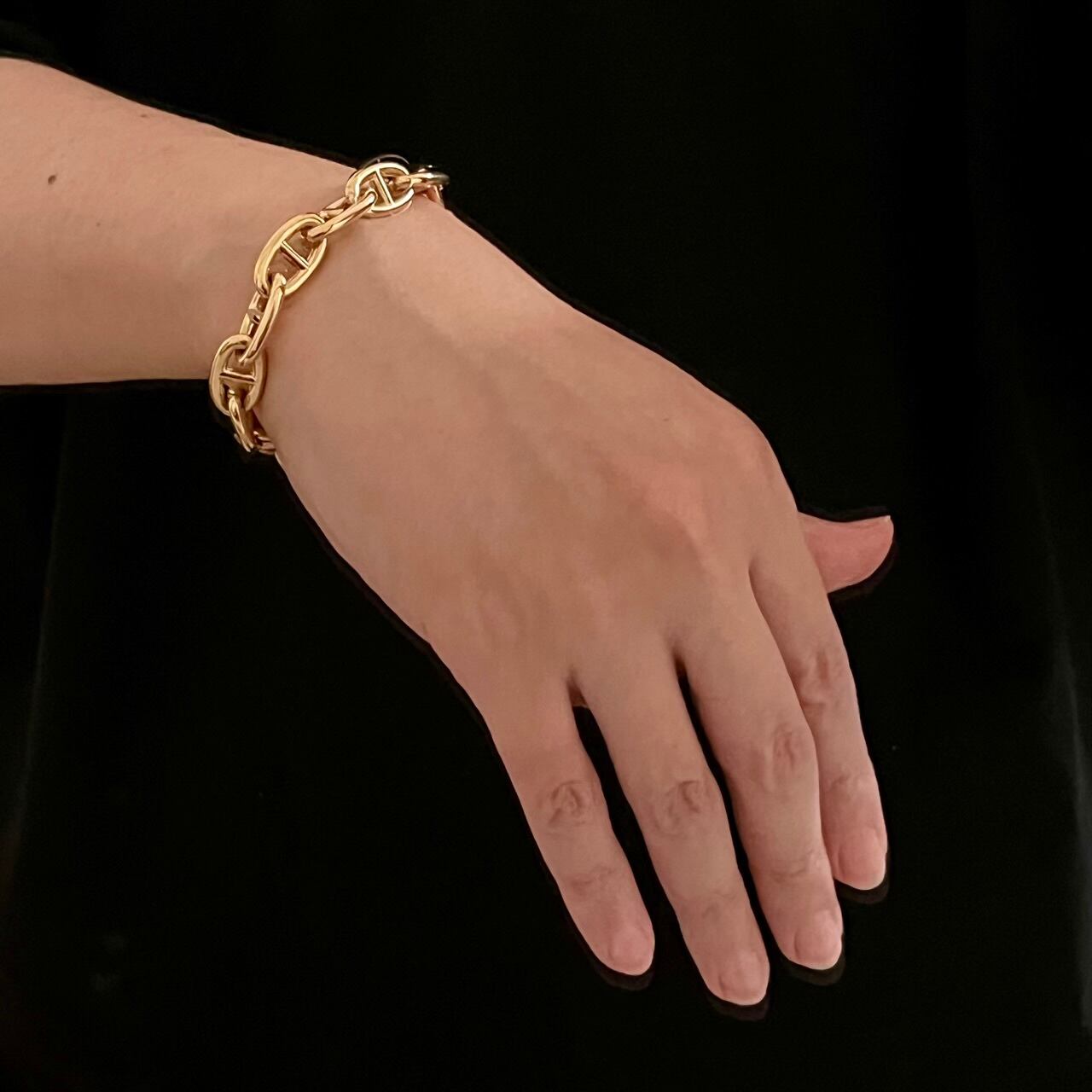HERMES Chaine d'Ancre Bracelet GM 13 Links 18K Rose Gold 2010s