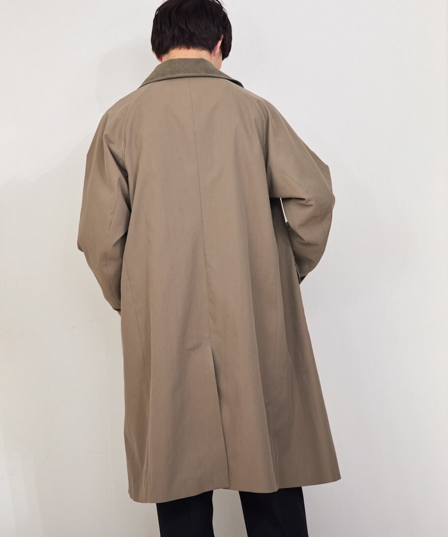 PE TWILL BAL COLLAR COAT / PEツイルバルカラーコート (BEIGE) | KICS
