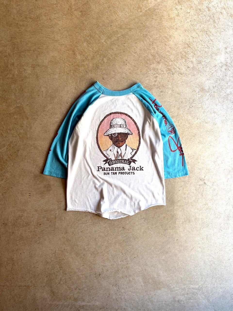USA製 80's RAGLAN SLEEVE T-SHIRTS “Panama Jack”