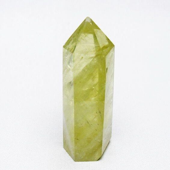 シトリンクォーツ 六角柱 シトリン ポイント 置物 一点物 142-10436