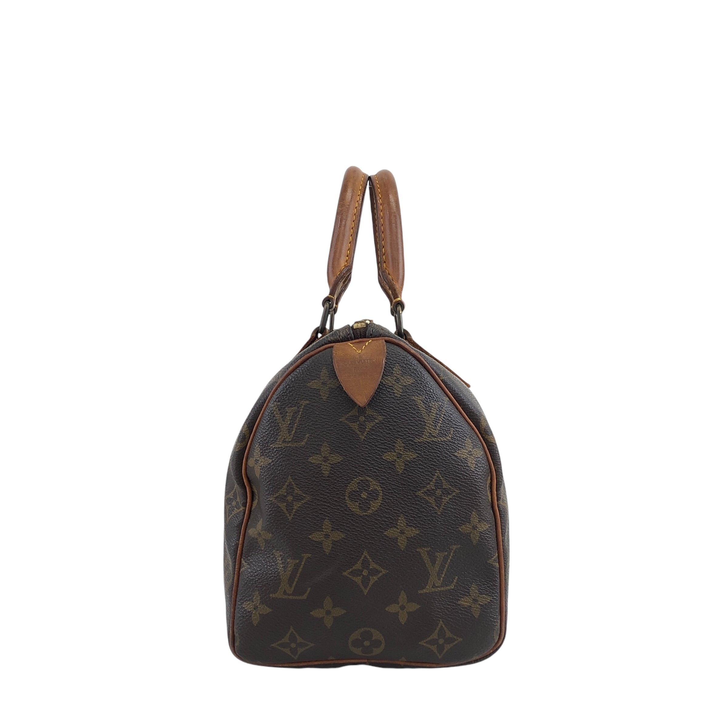 LOUIS VUITTON ルイヴィトン モノグラム ハンドバッグ ブラウン PVC 