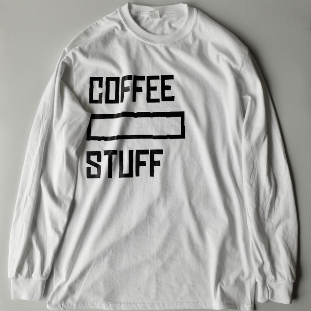 COFFEE □ STUFF LS Tシャツ（ホワイト）