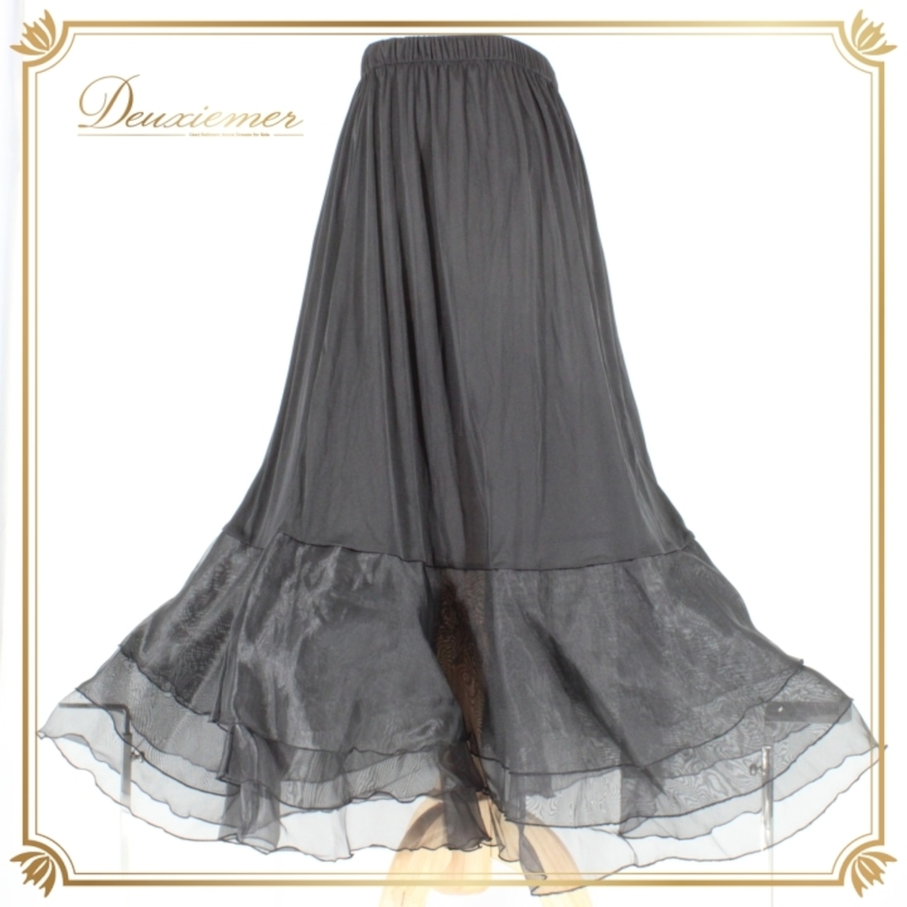 社交ダンス 衣装 スタンダード スカート パニエ ペチコート レッスンウェア 無地 ICHIOKU イチオク ブラック系 黒 シンプル 差し色 上品 スカート丈 約83cm ウエストゴム 伸縮性 ポリエステル ポリウレタン ドレス 装飾 ステージ 衣装 お洒落 パーティー レディース 用途 多様 シンプルデザイン ふんわり フレア 貼付き 便利 着回し 仕立てやすい