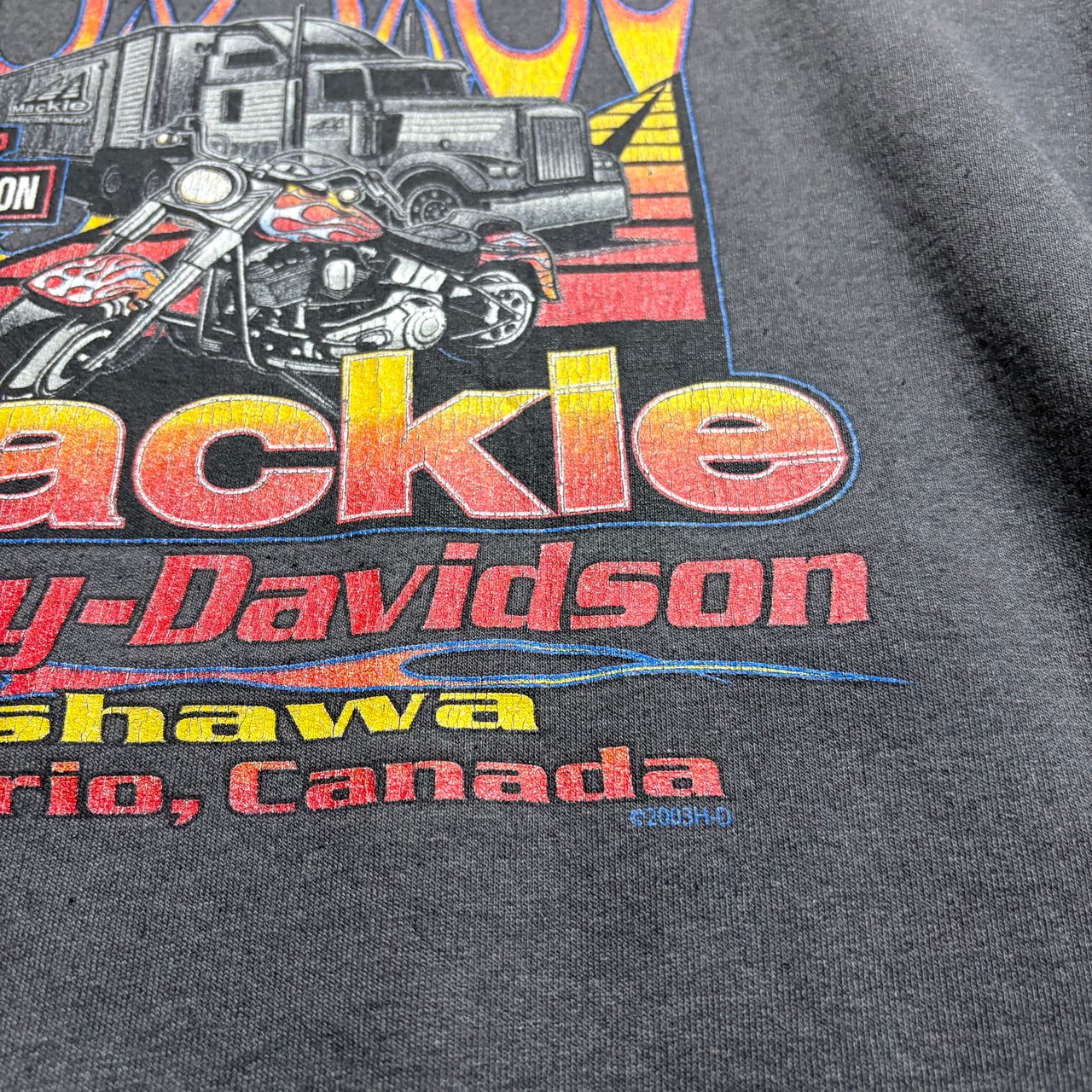 vintage 2003’s HARLEY-DAVIDSON faded black sweat parka