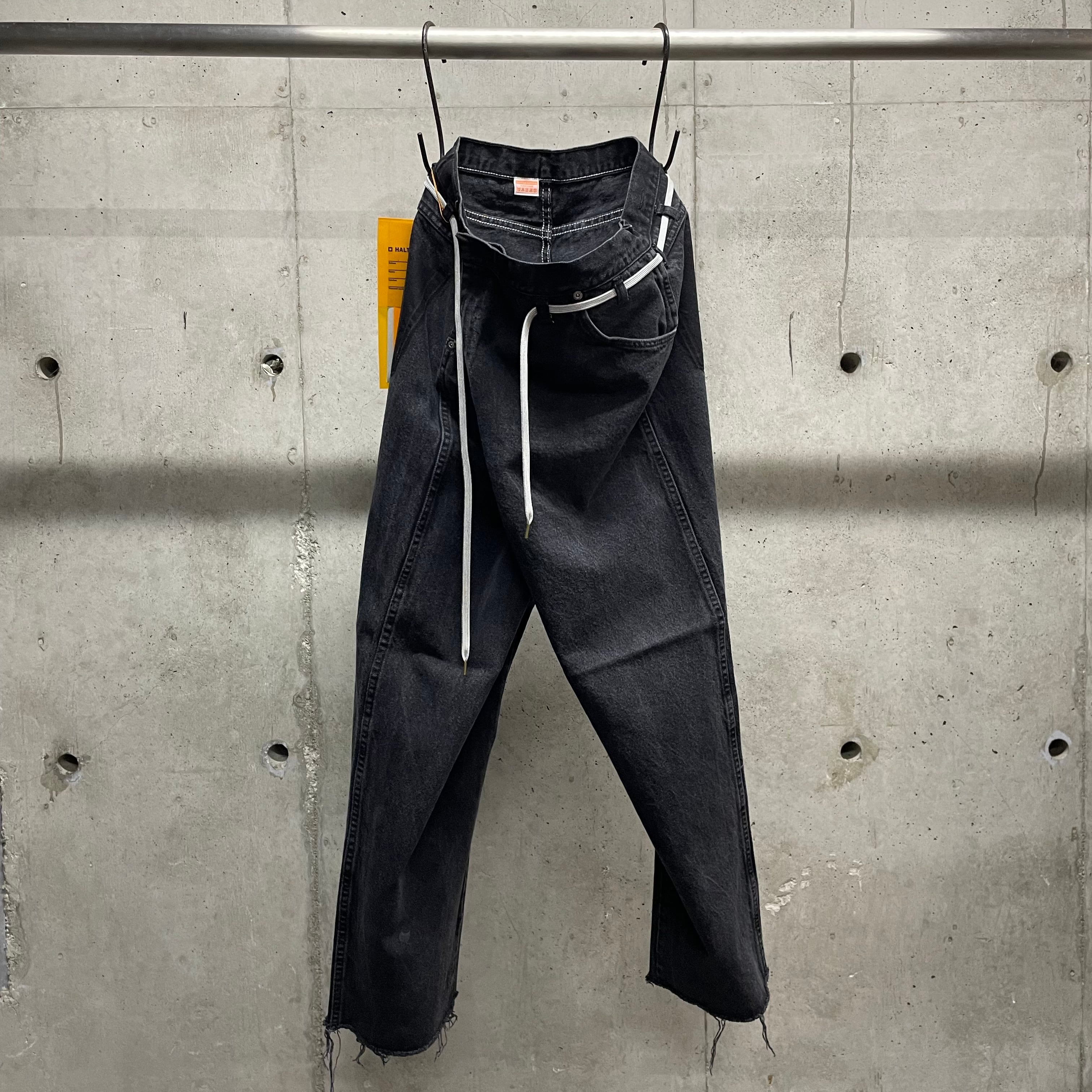 MAISON EUREKA】Ex.VINTAGE REWORK BIGGY PANTS_BLACK③ | marfa store