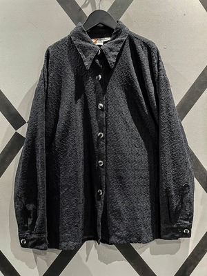 【X VINTAGE】Lace Layered Design Loose Shirt Jacket