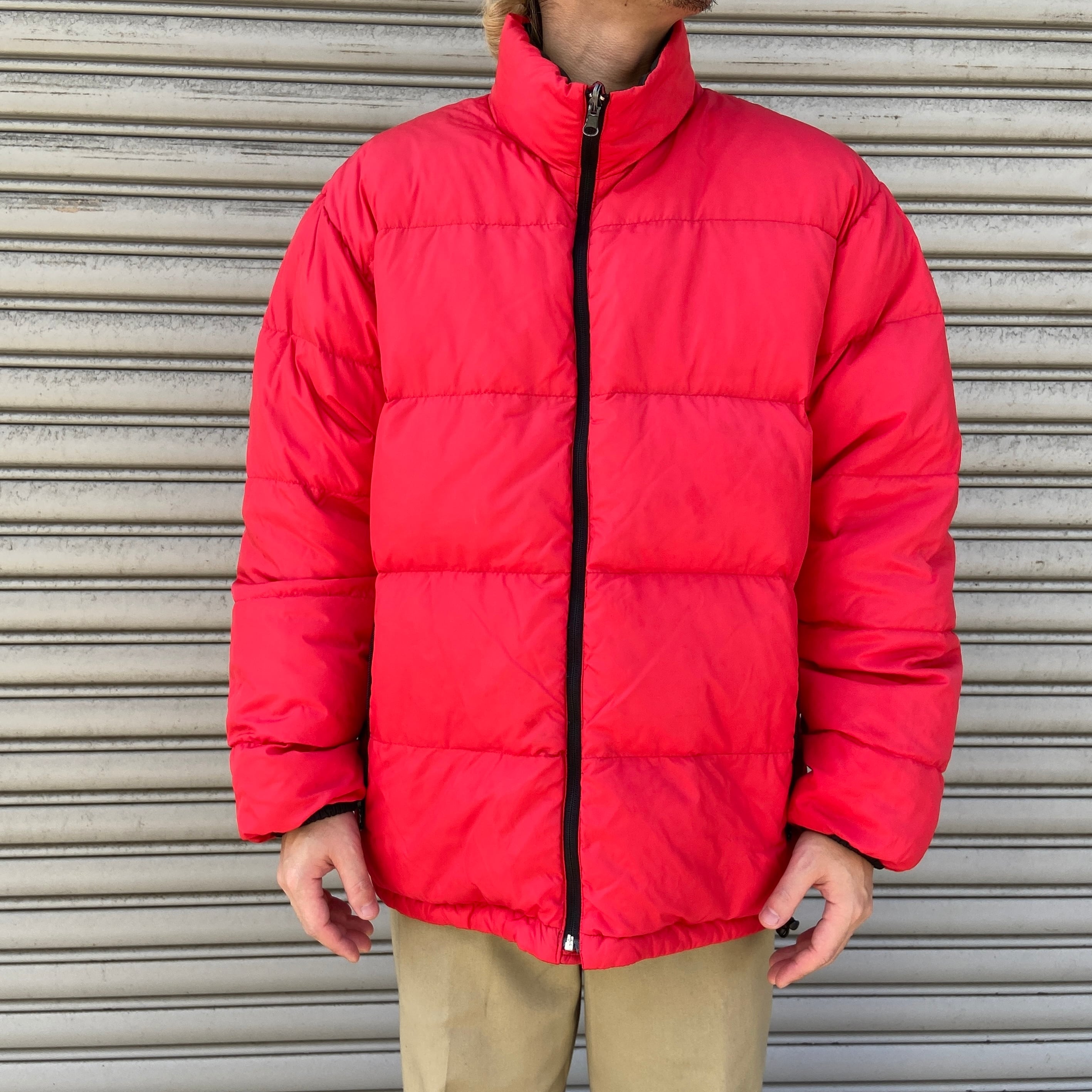 90s LANDS'END 中綿入りダウンリバーシブルブルゾン ナイロン L 90s LANDS'END 中綿入りダウンリバーシブルブルゾン ナイロン L