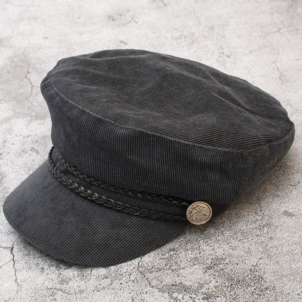 秋冬にピッタリ!コーディロイ キャスケット★ダークグレー