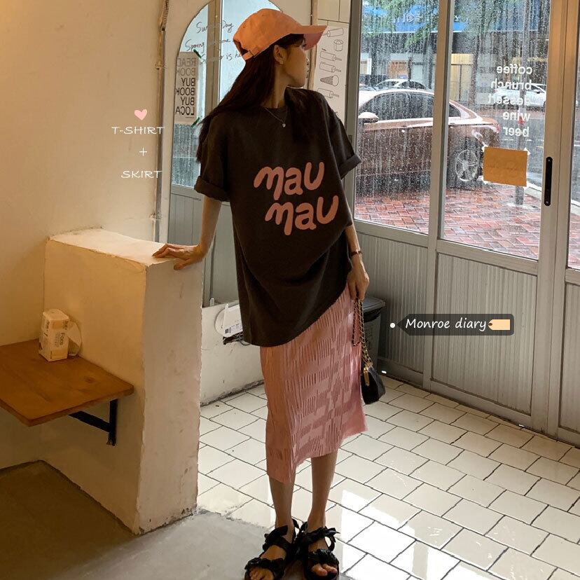 スタイルスタンダードプリントルーズTシャツ 薄手サマー レトロ 夏物 モンロー92216471675