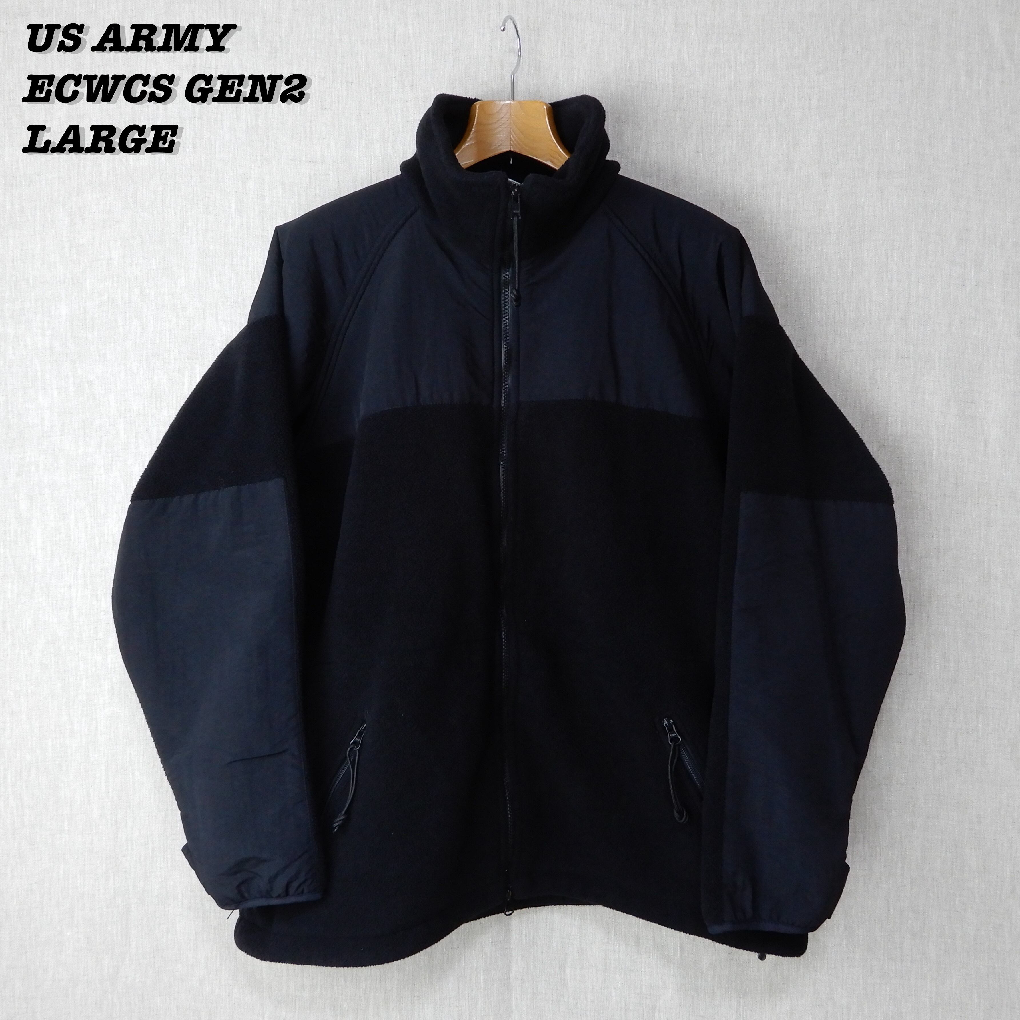 US ARMY ECWCS GENⅡ Fleece Jacket Black LARGE ⑥ | Loki Vintage&Used