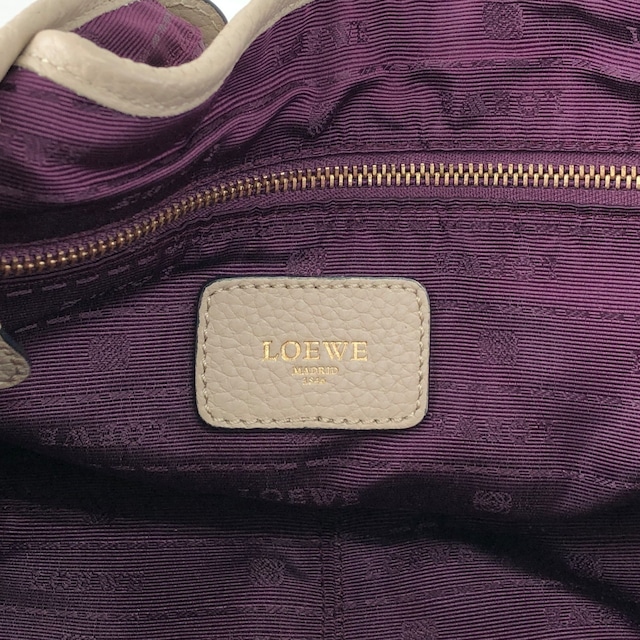 LOEWE ロエベ カリエ ハンドバッグ ベージュ レザー ホーボー vintage ヴィンテージ オールド cc6kmu