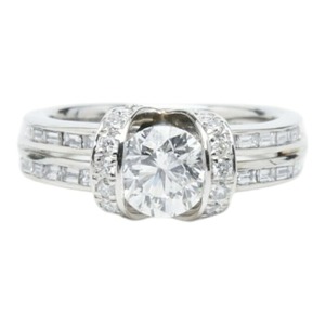 Pt900 プラチナ ダイヤ1.024ct ダイヤ0.59ct リング 指輪 レディース 10号 【中古】