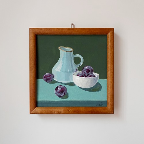 【あべのえる】Still Life  プラムと水差し