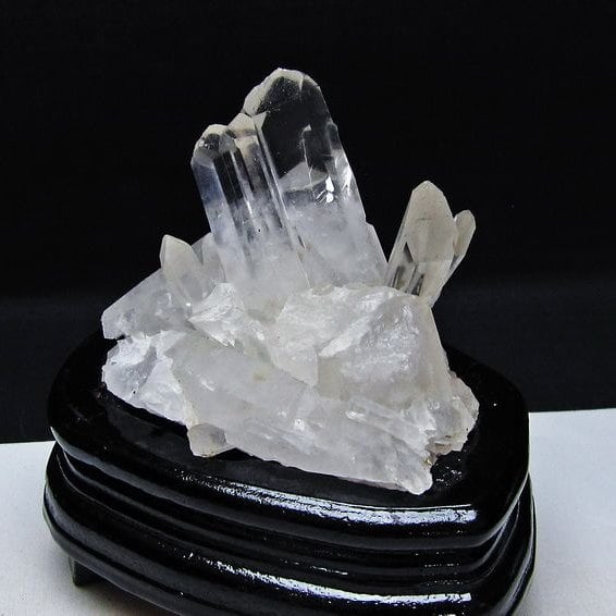 水晶 クラスター マダガスカル産 台座付属 水晶 原石 一点物 182-9278