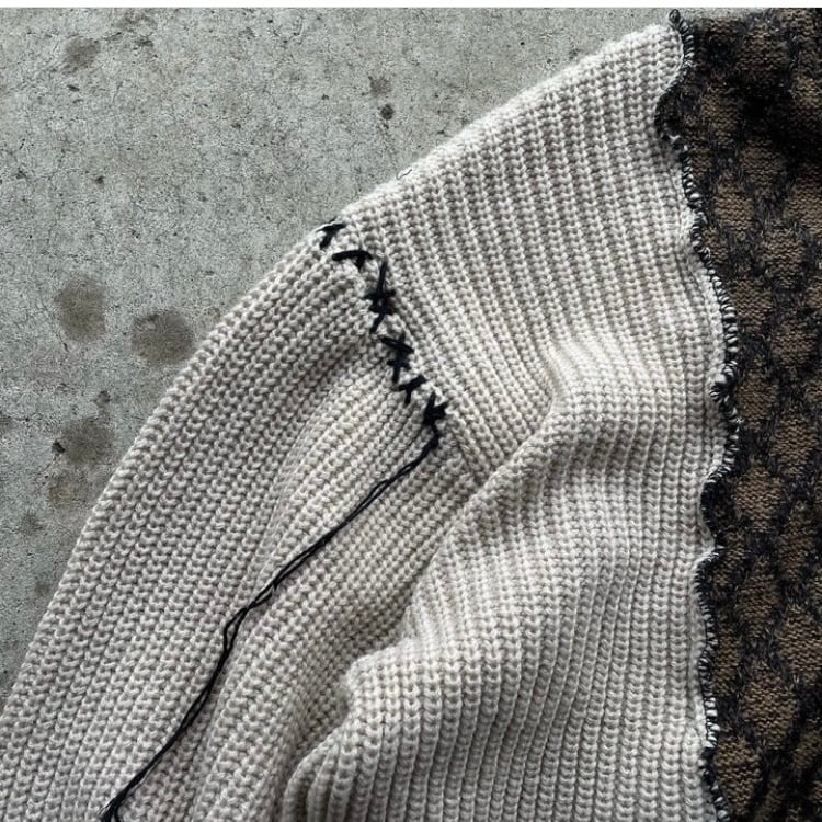 リメイクニットドッキング デザインニット | Louise_used_clothing リメイクニットドッキング デザインニット | Louise_used_clothing