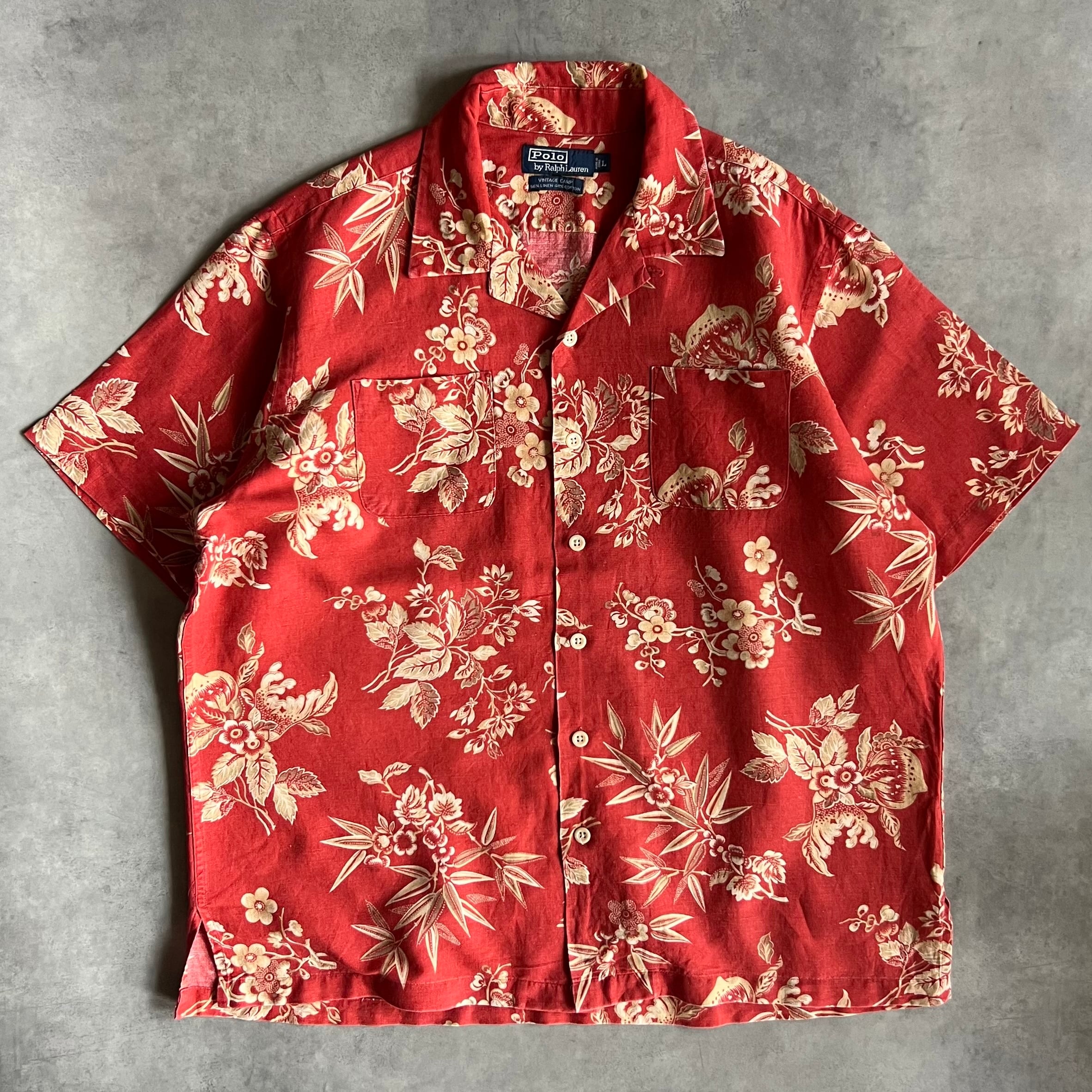 Polo by Ralph Lauren VINTAGE CAMP open coller shirt ラルフ 開襟