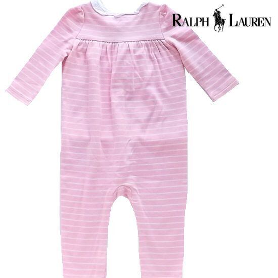 ラルフローレンのRUGBY & CO. ピンクカバーオール S POLO RALPH LAUREN（ポロ・ラルフローレン） ラルフローレン