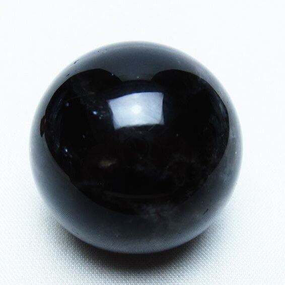 モリオン 丸玉 36mm 黒水晶 スフィア 置物 一点物 141-8066