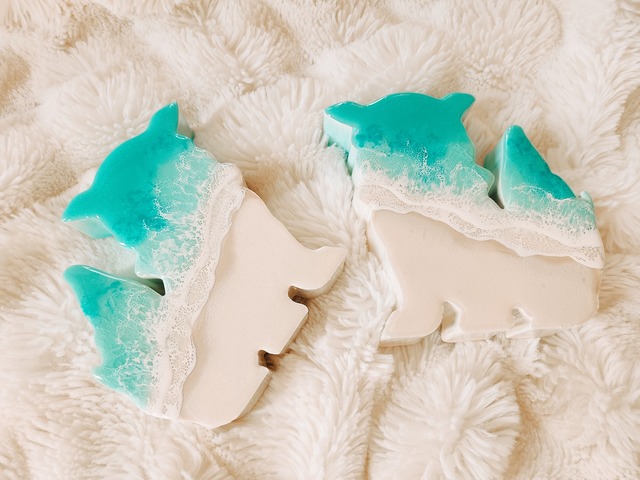 496.オーシャンレジンアート オリジナルシーサーパネル