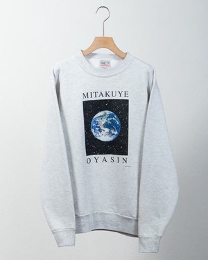 planet printed sweat / Made In USA