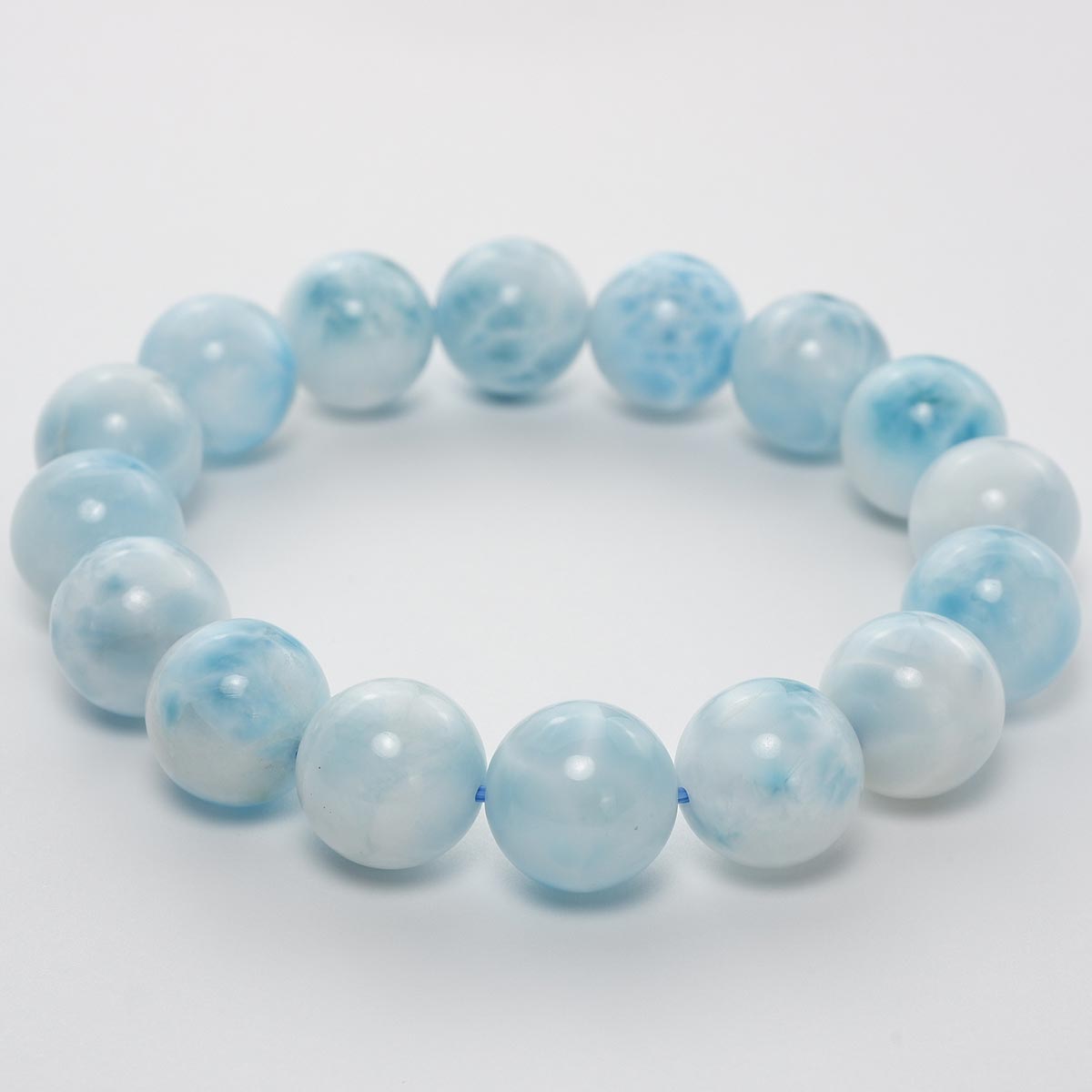 ラリマー ブレスレット 14mm 一点物 111-56544
