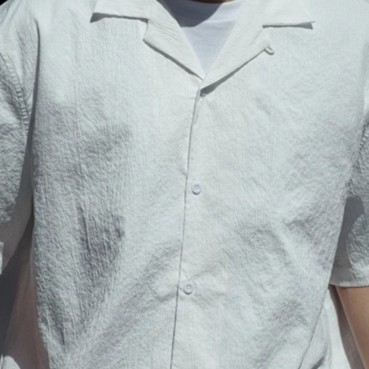 開襟ゆったりシャツ　0696