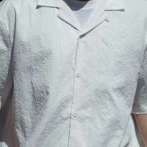 開襟ゆったりシャツ　0696