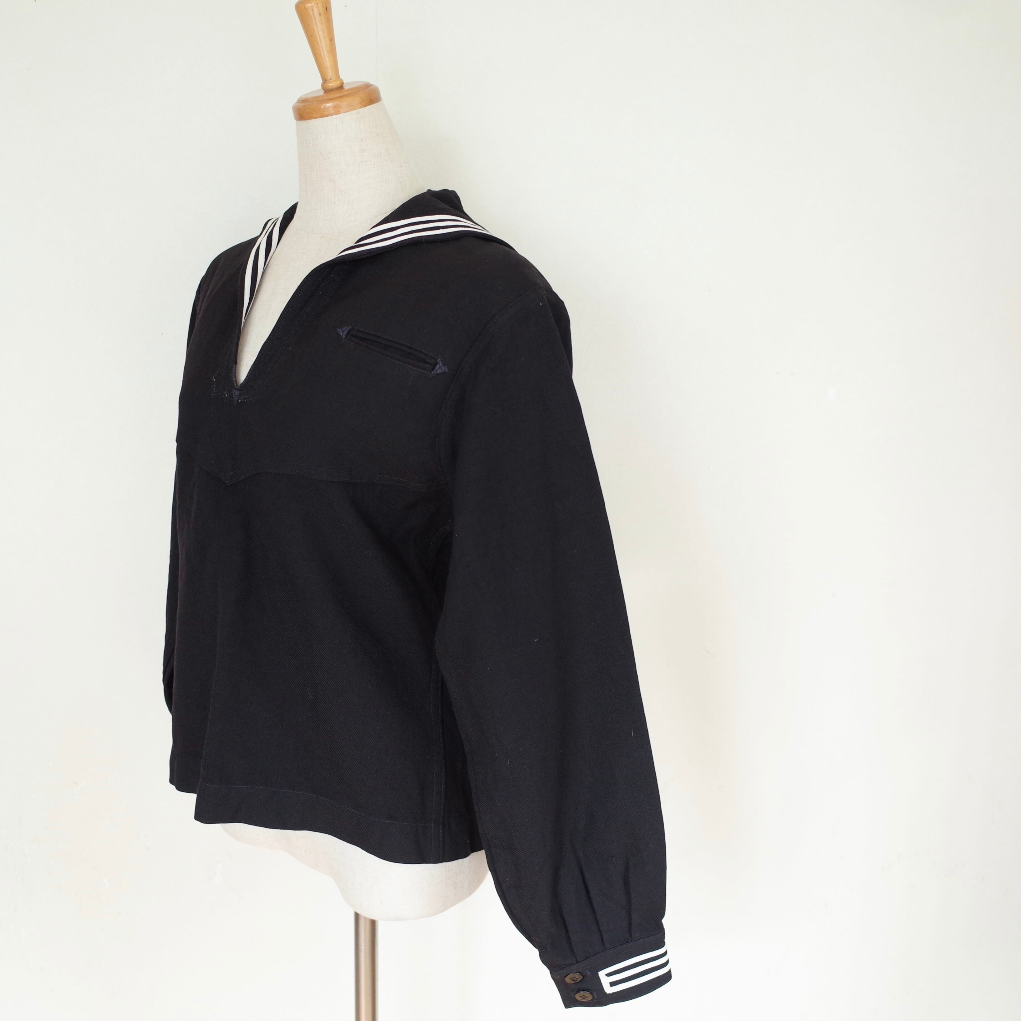 80s U.S. NAVY wool sailor shirt