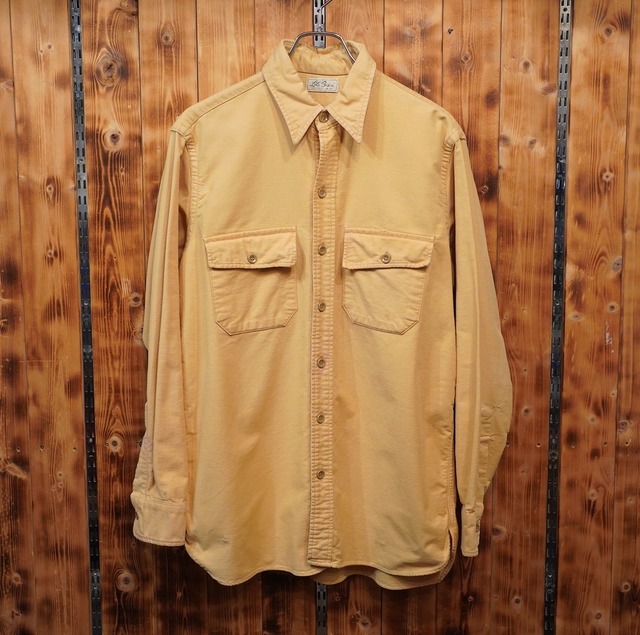 70s 筆記体タグ l.l.bean llbean エルエルビーン シャツ 16/ヴィンテージ