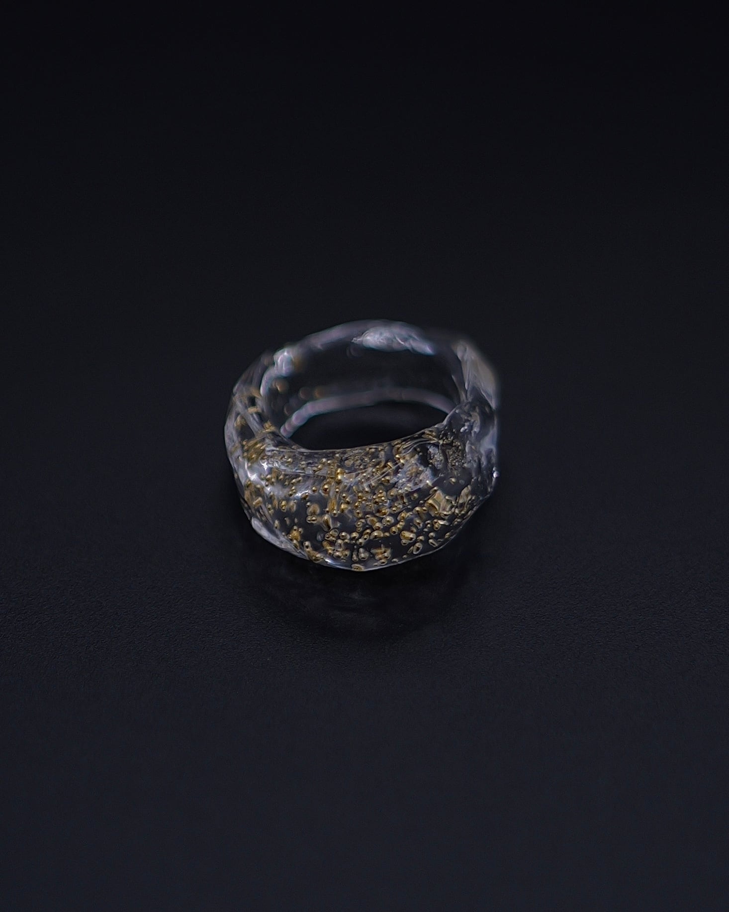 SENTE - Pure Gold Bubble Ring ：Clear｜24金バブル／光学ガラス