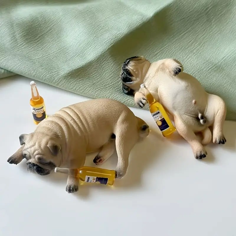 Exquisite figure -drink- t-plush25 | Pug shower - パグシャワー