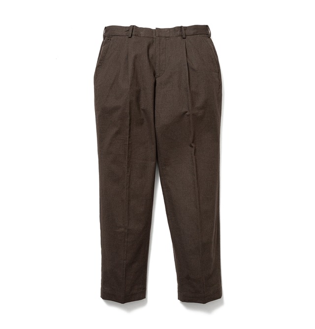 【SON OF THE CHEESE】Check wide tack pants（BROWN）