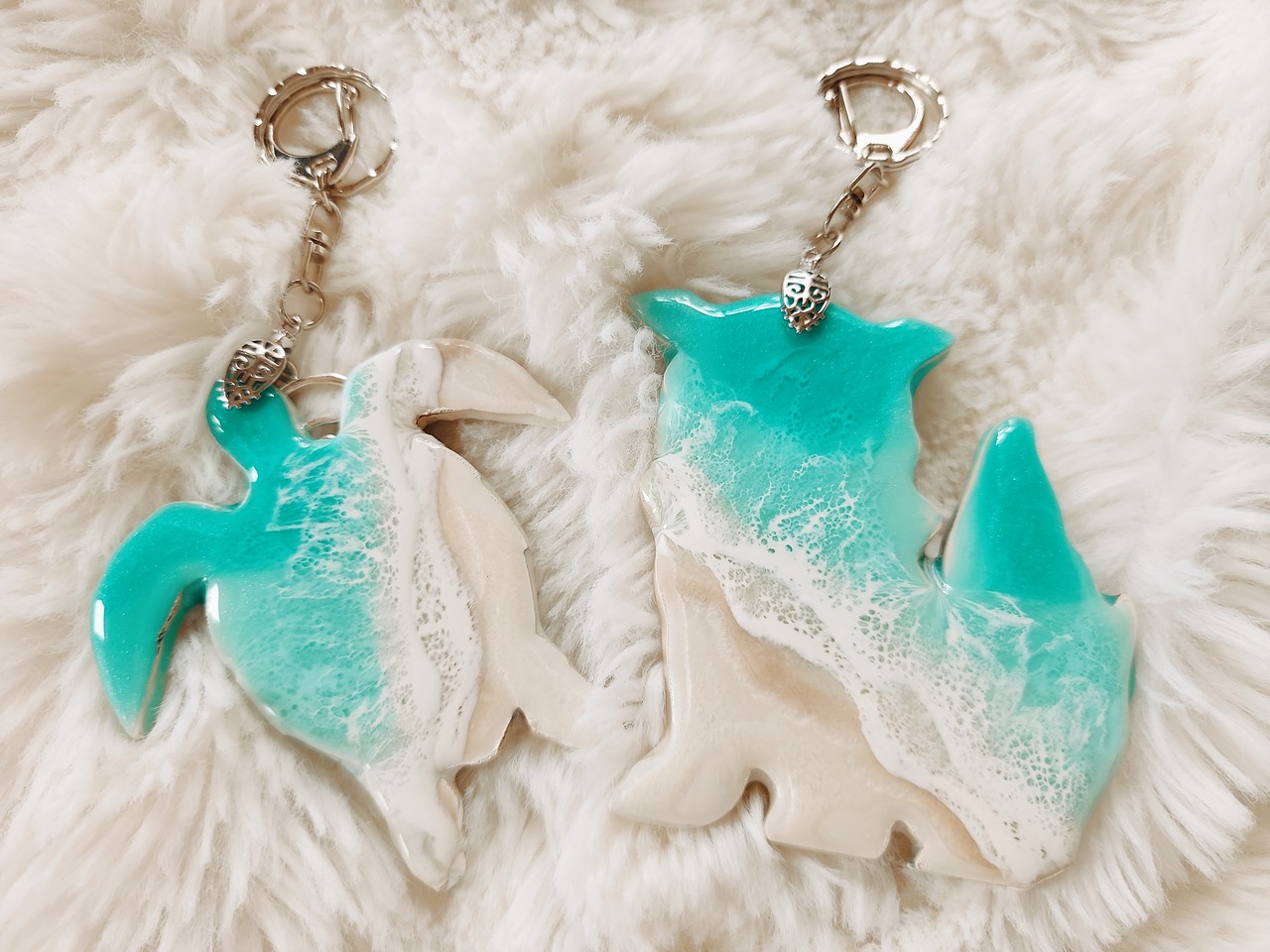 490.オーシャンレジンアート キーホルダー