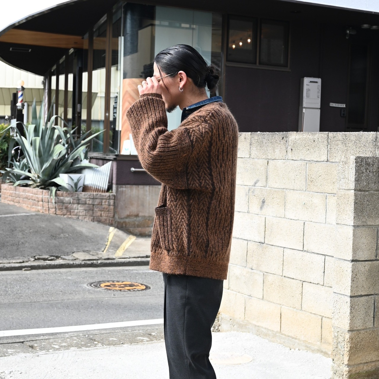 YASHIKI(ヤシキ)Sekkei mohair Cardigan style