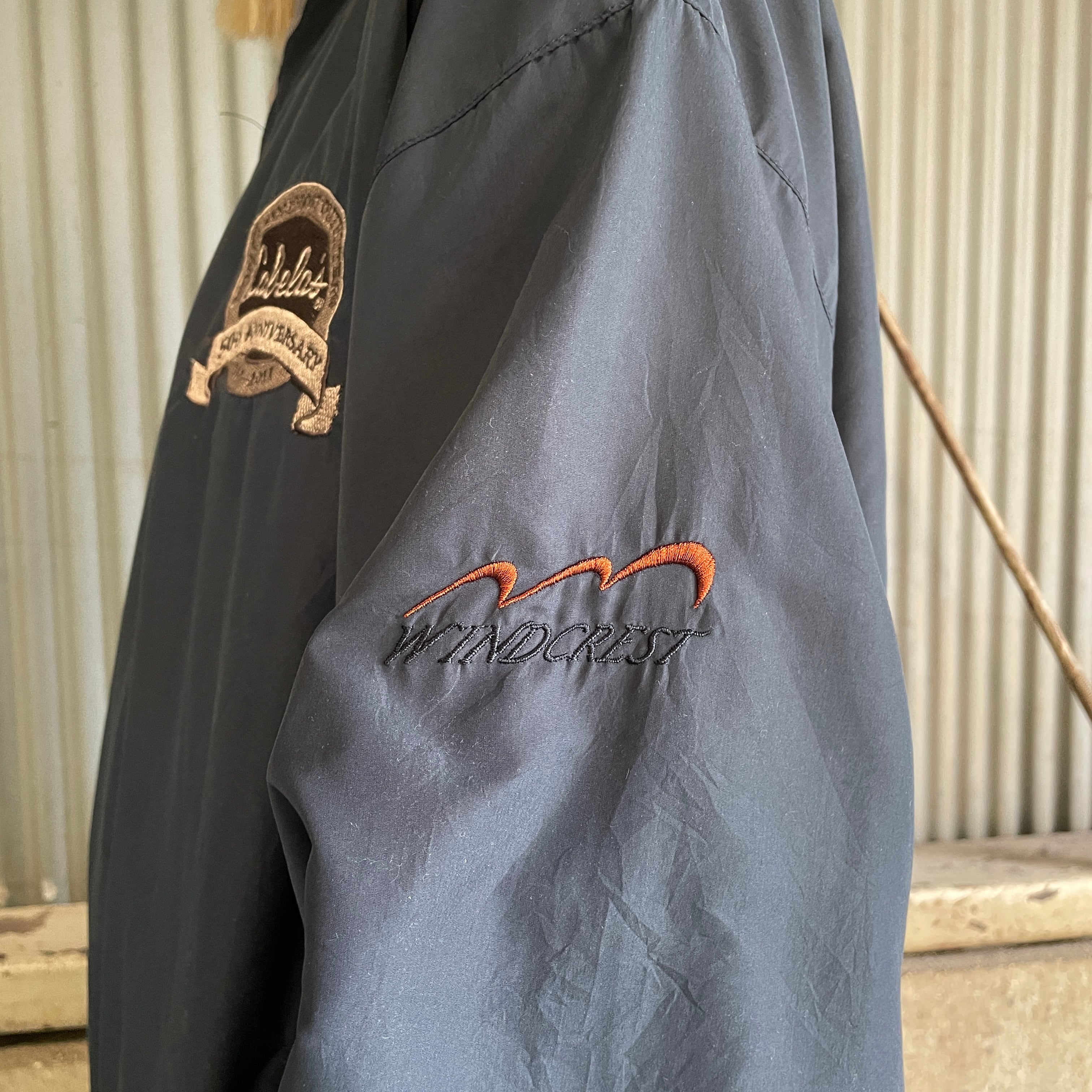 90s Cabela's カベラス ウォームアップブルゾン ナイロンブルゾン Cabelas カベラス 刺繍 Vネック ウォームアップ プルオーバー メンズL