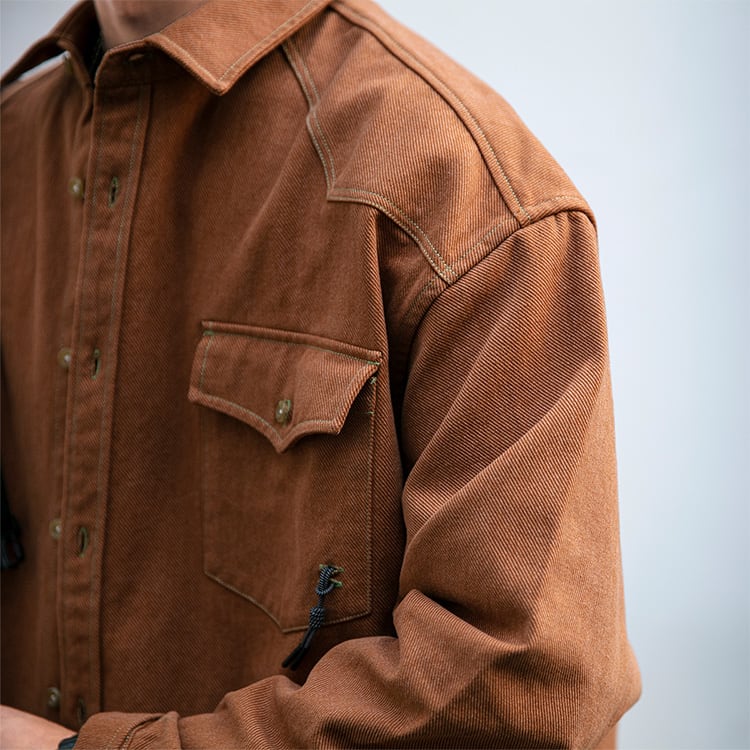 ★PARTIALLY WOVEN TOOLING SHIRT　　　A0490