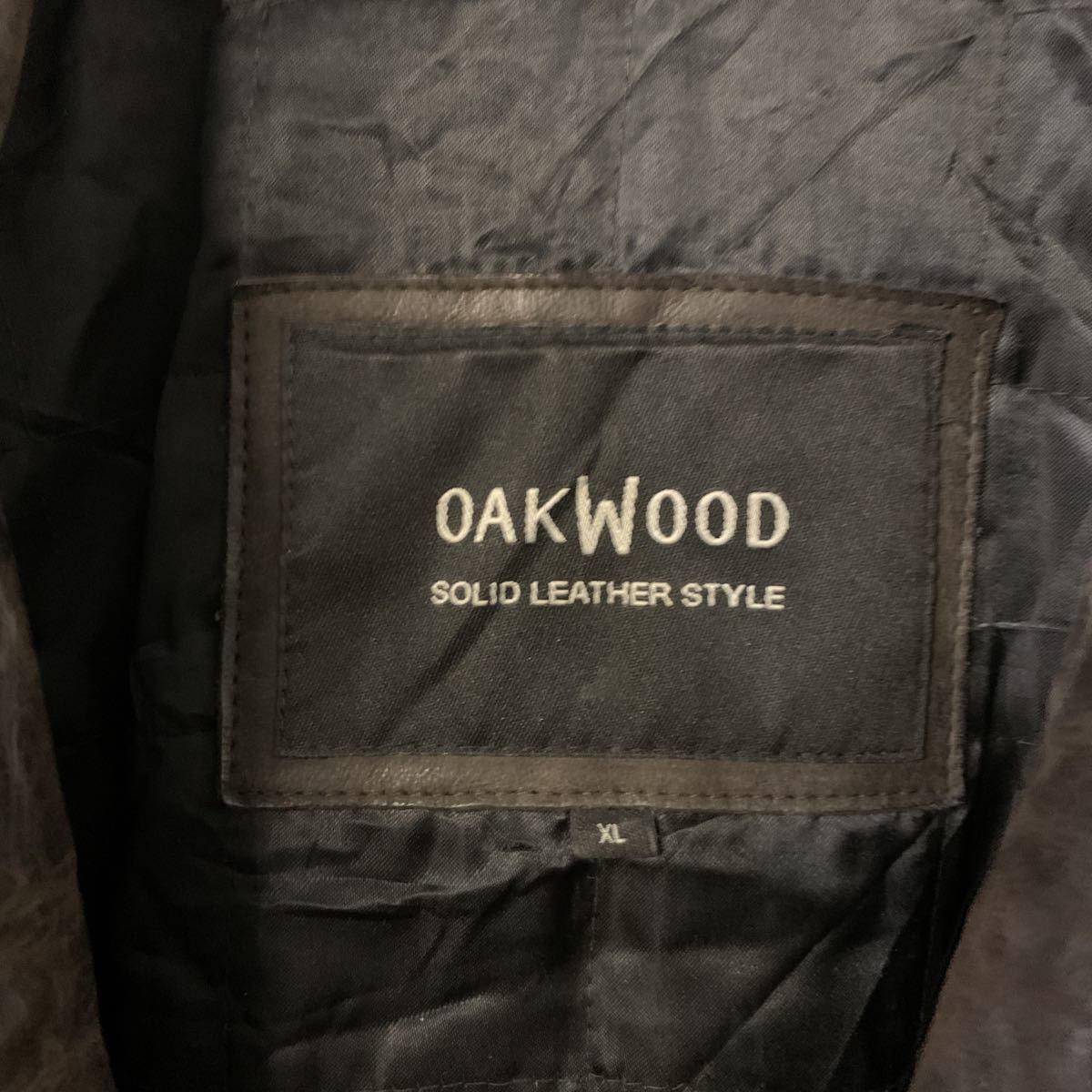 OAKWOOD レザージャケット XLサイズ ビッグサイズ 革ジャン ダーク