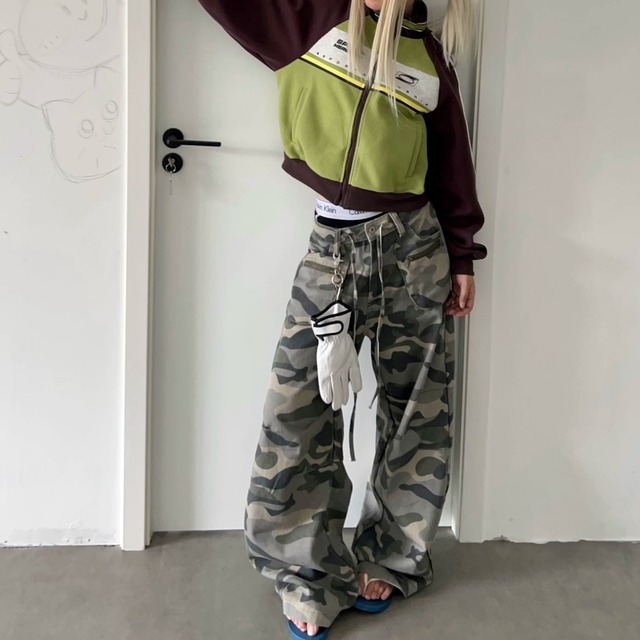 カラーブロックレトロダブルライントラックジャケット 2col R02813