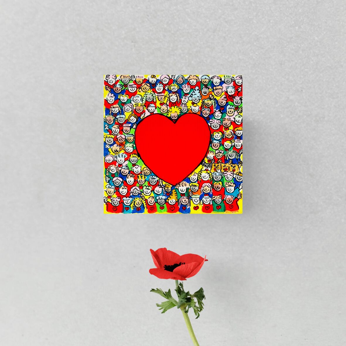 【1点限定】■「MINNA AWESOME原画 #MA210 」縦18 cm × 横18 cm (S0号)【送料込】