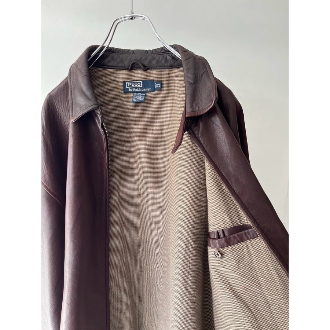 [色◎] 90s-00s   ラムレザー スイングトップ 色◎] 90s-00s ラムレザー スイングトップ 90s Ralph lauren