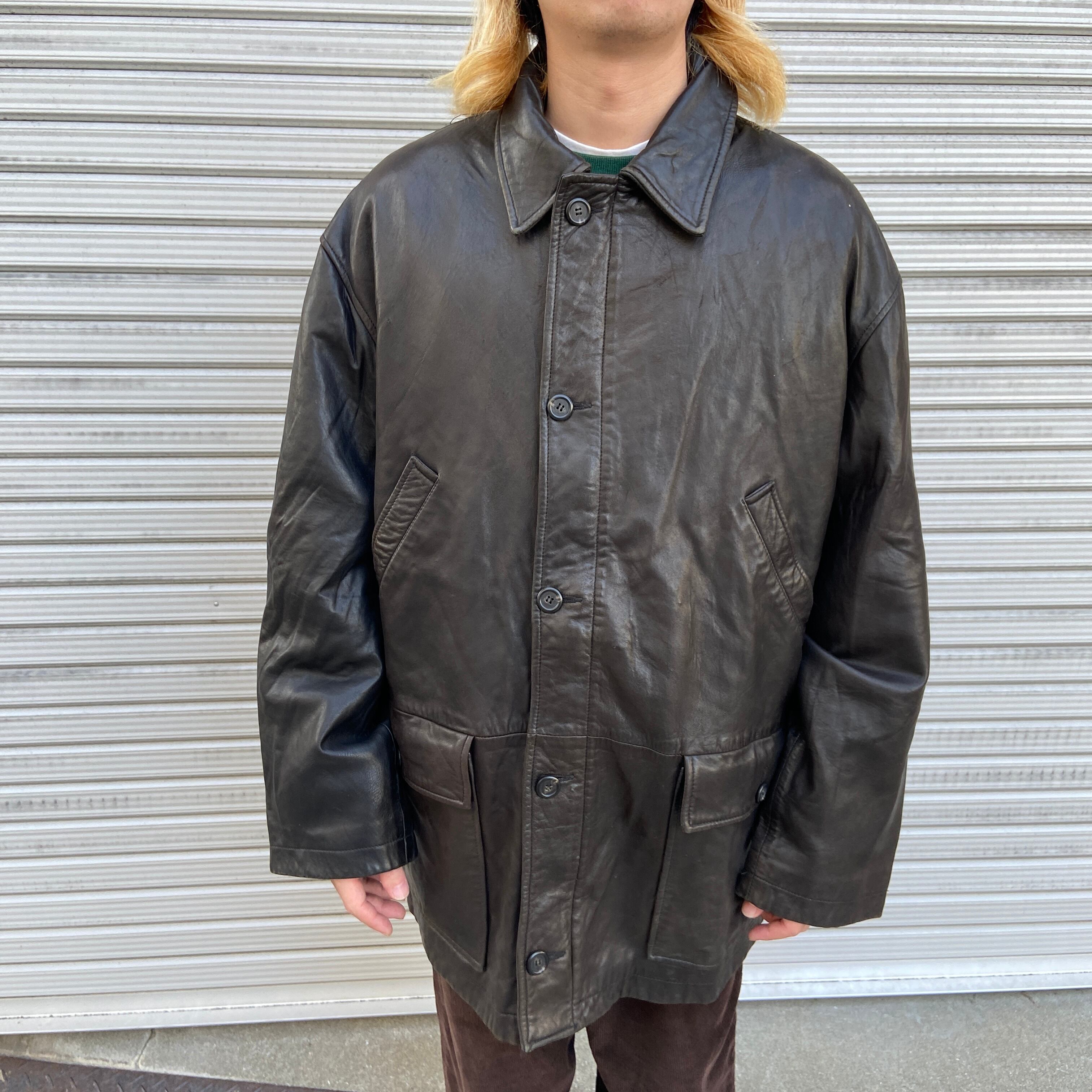 90sVintage  レザーコート　CARCOAT　ハーフコート