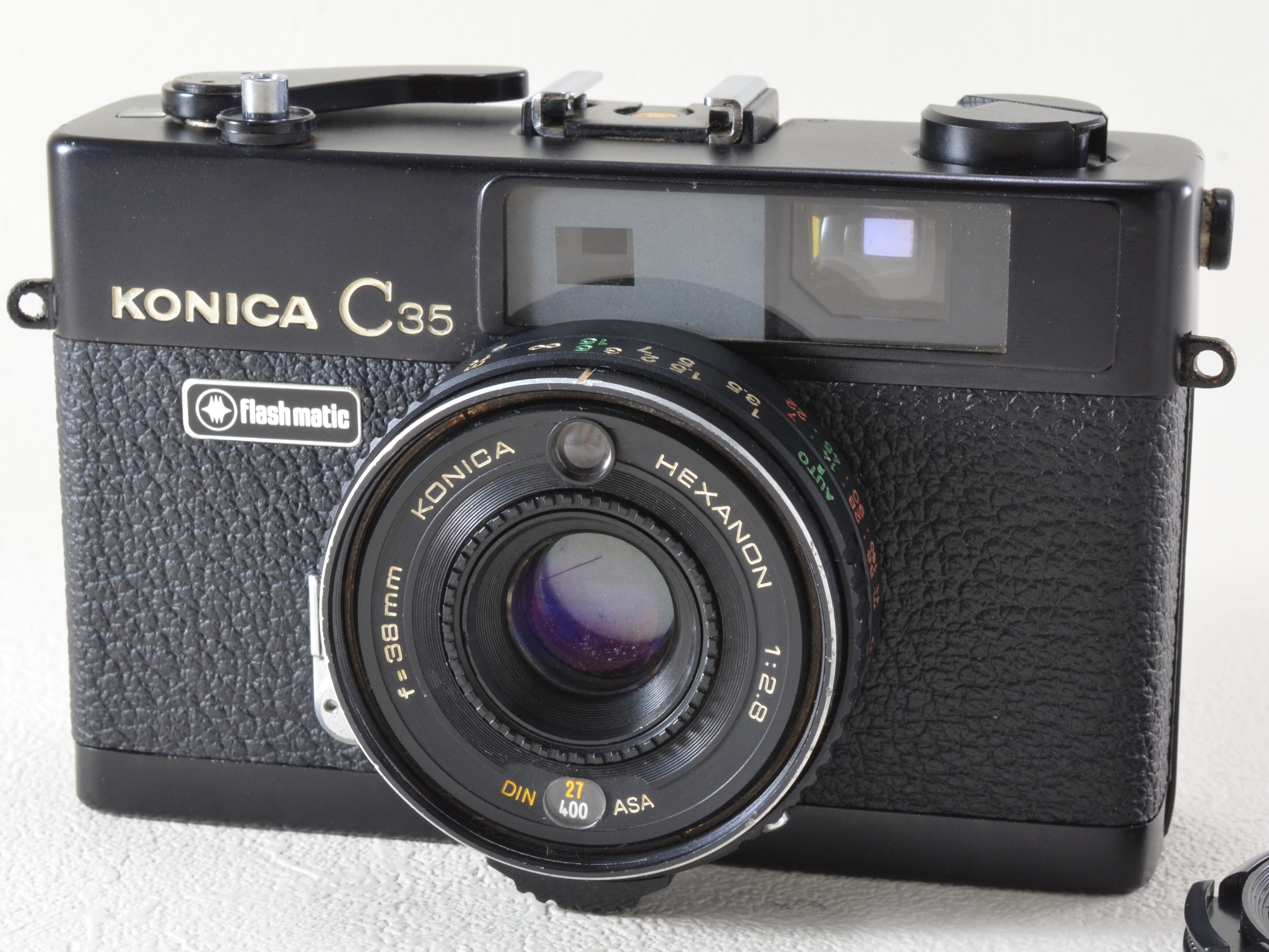 ☆露出計OK❕ 完動品☆ KONICA C35 flash matic ブラック