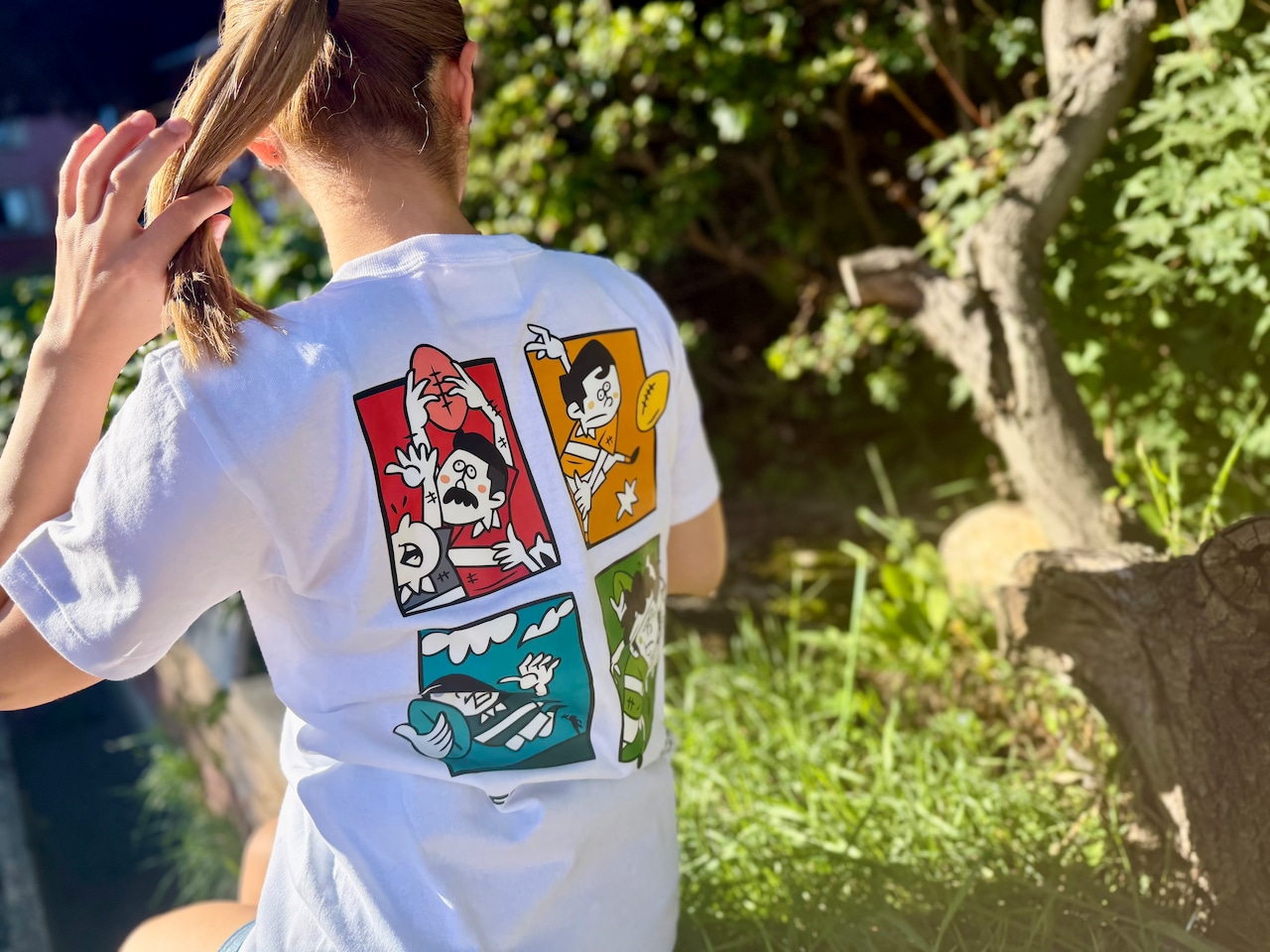ラグビー名シーン　ポケットTシャツ