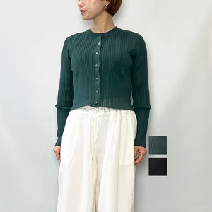 SACRA サクラ CO/NY FINE TWIST RIB CARDIGAN 125230081 2025春夏新作 [送料無料]